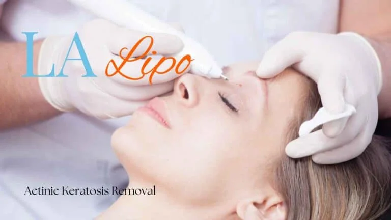 Woman receiving Actinic Keratosis Removal Treatment Paisley
