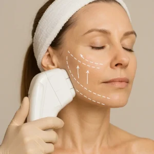 Woman having HI-FU to reduce wrinkles call LA LIPO Paisley Now!