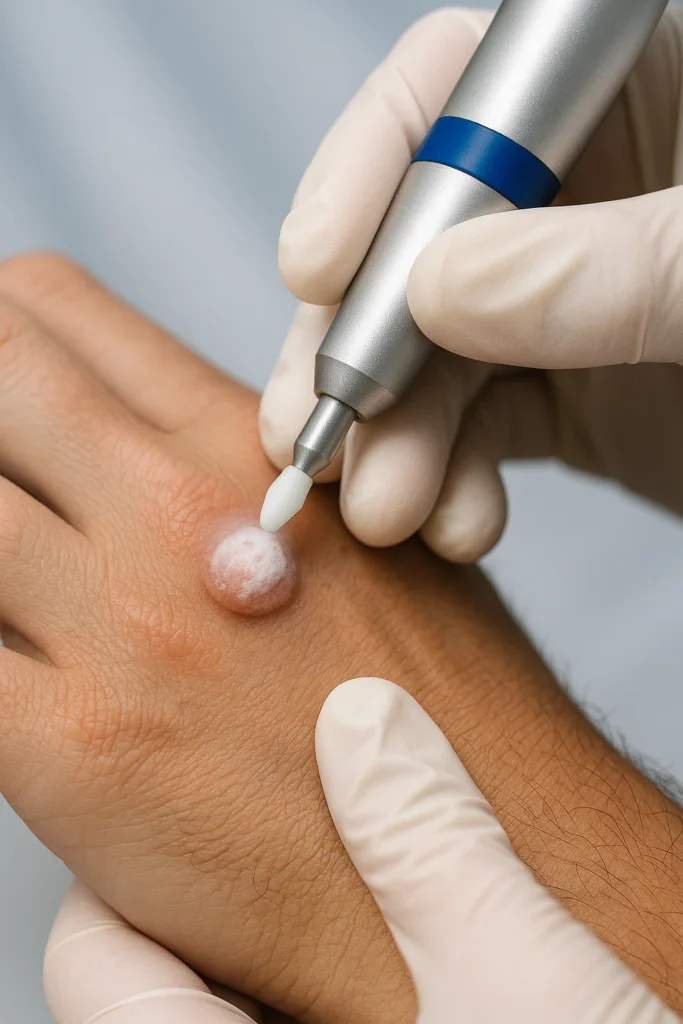 example of wart removal Paisley using cryopen