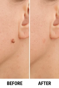 Skin tags removal Paisley before and after