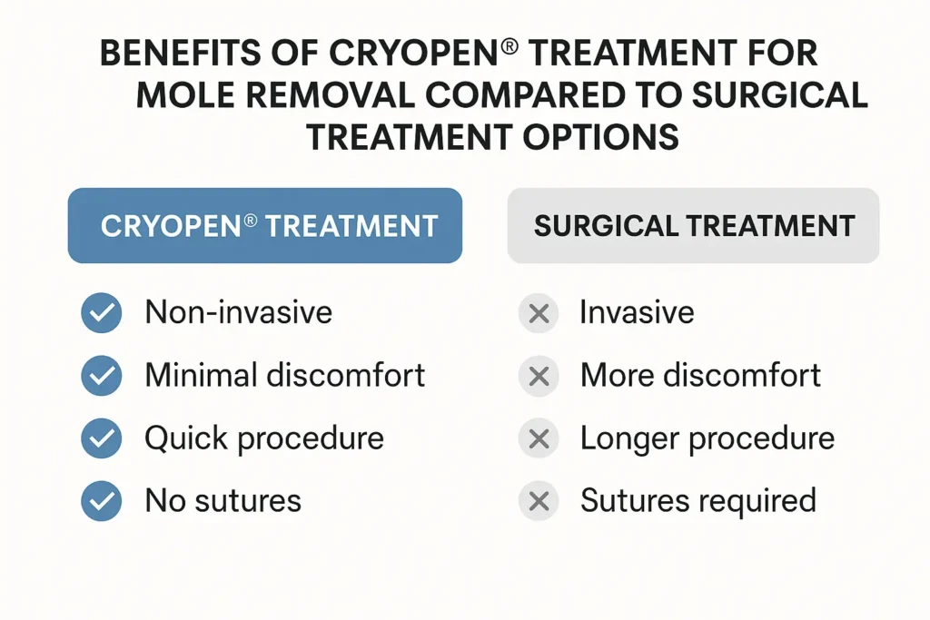 Benefits of facial mole removal Paisley - call our team today to book a consultation