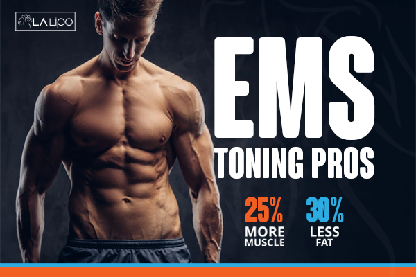Image of man with sculpted stomach showing the fat loss and muscle gain of LA-EMS Body Sculpting Treatment Paisley
